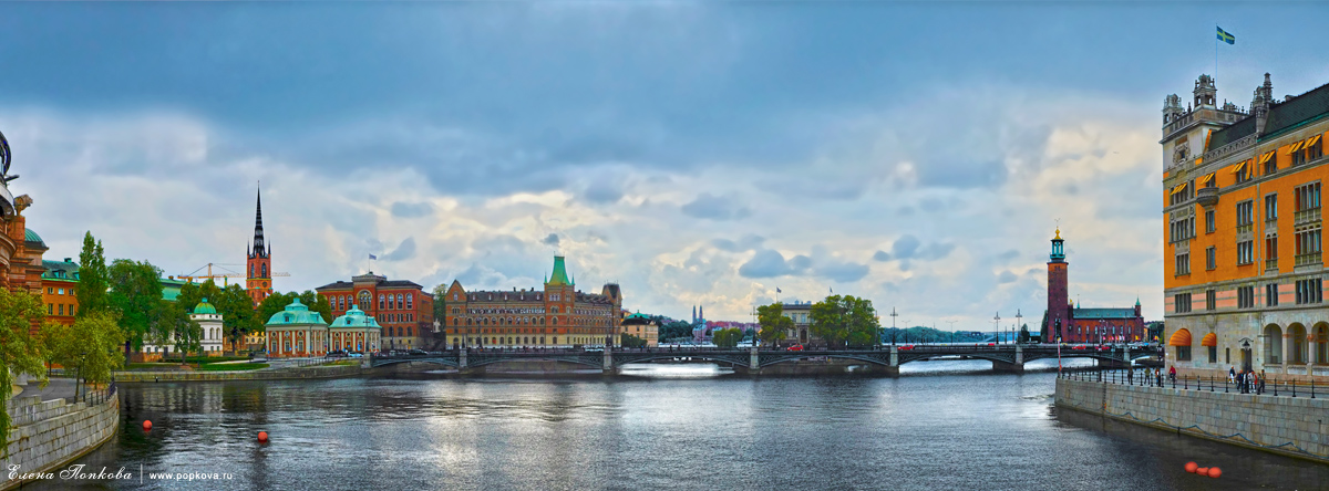Stockholm. View of Riddarkholmen and Kungskholmen