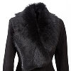 Female black suede sheepskin coat