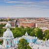 Вид на Санкт-Петербург с колокольни Смольного Собора